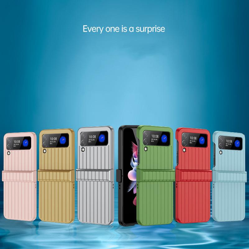 Mode Plain Stoßfest Klapp Fall Für Samsung Galaxy Z Flip3 Flip 3 5g Anti-Scratch Funda Für Samsung Z Flip 3 5g Capa