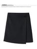 2025 Autumn/Winter Women's Luxury Deep Gray Irregular Slimming Hip-Wrap Short Skirt