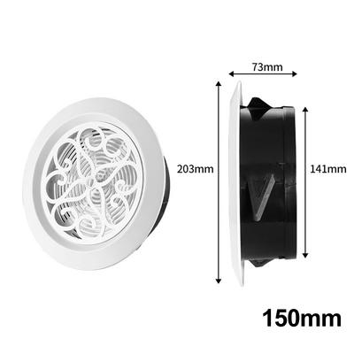 Verstellbarer Lüftungsschlitz Runde Lüftungsgitter Fliegengitter Langlebige Qualität Richtige Belüftung ABS-Material Steuerung des Luftstroms