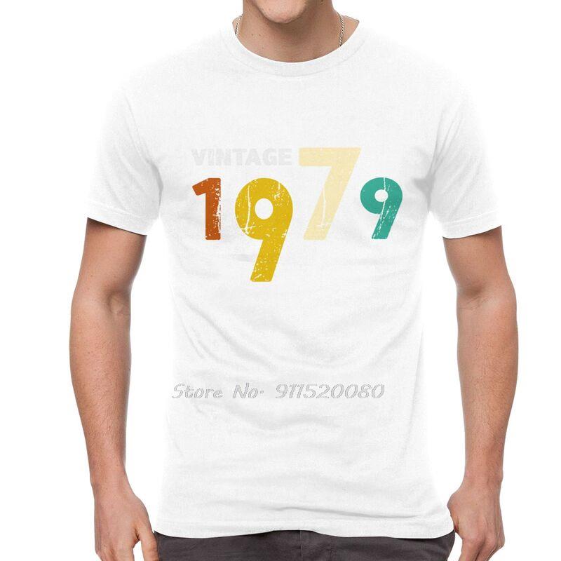 Mens Vintage Born In 1979 TShirt Harajuku Birthday Old Gift Tshirt  Cool T Shirt Cotton Tee Tops Streetwear Mens Clothing