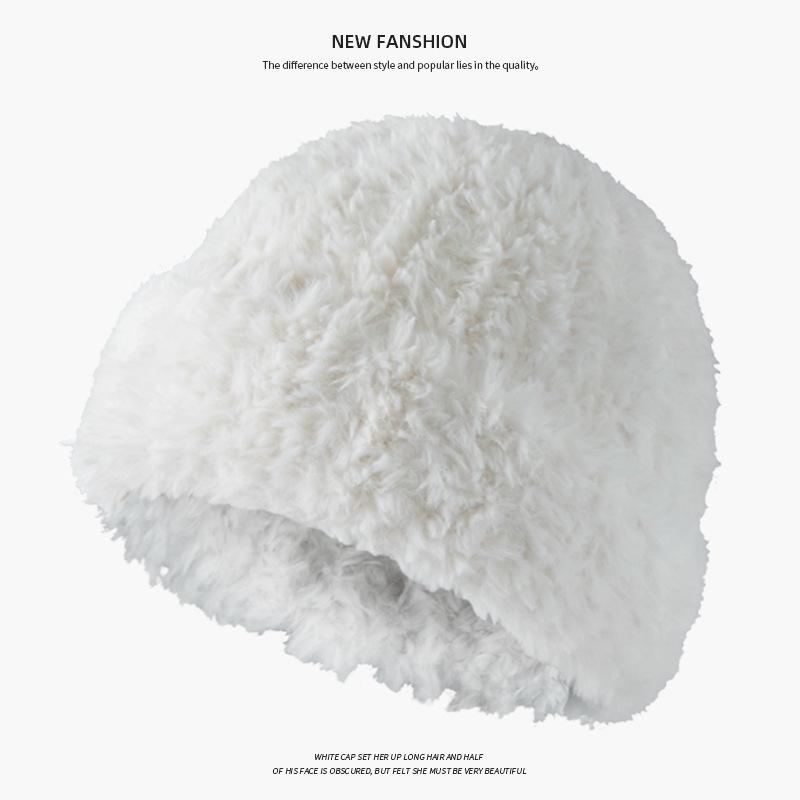 

Женская зимняя вязаная шапка: Защита от холода, Теплый, Плюшевая защита ушей, Свободный крой, Универсальный, Подходит для больших голов, Дизайн, стройнящий лицо. One Size