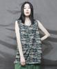 Deumakeu Camo Layered Slit Long Sleeveless