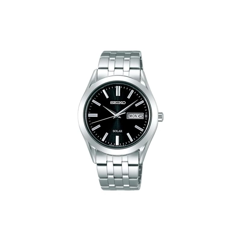 [Seiko Watch] SEIKO SELECTION SBPX083 Men's Watch, Made In Japan, Solar Powered, Pair, Sapphire Crystal, Date and Day Calendar, Black Dial, Stainless