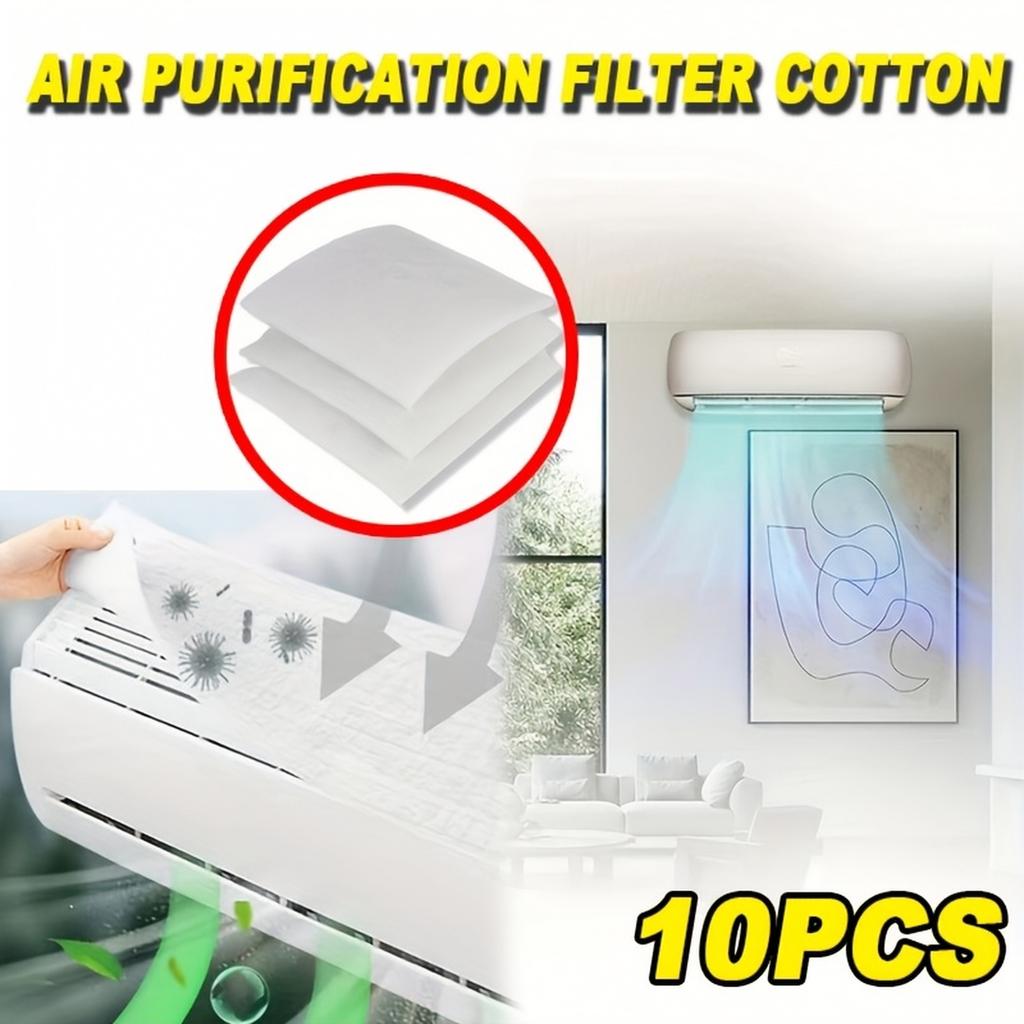 10 Pack Conditioner Filter Cotton Intake Vent Filter Ultra Thin Filter Pad
