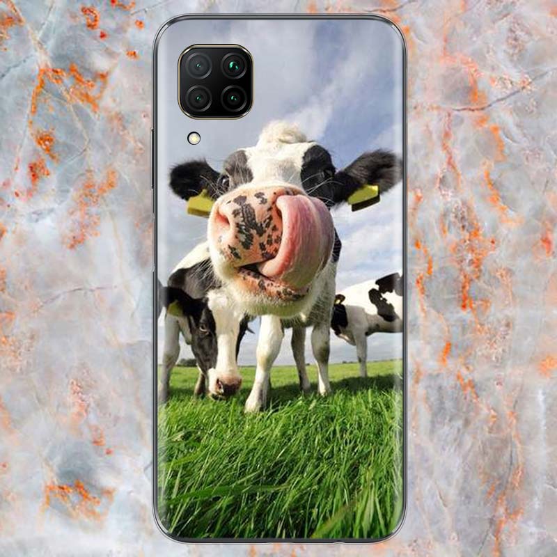 

Милое животное корова для Huawei Mate 40 30 20 20X 10 RS P Smart 2021 2020 ZS Pro Plus Lite 2019 чехол для телефона Mate 20 lite
