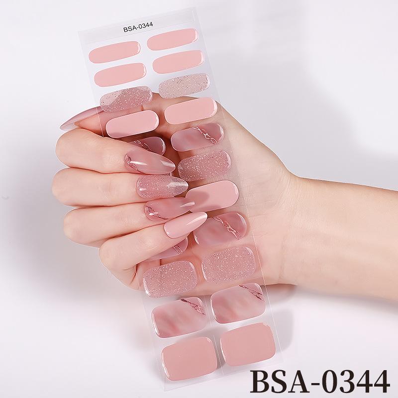 Gel Nail Sticker Waterproof Leopard Print Bronzing Free Baking Lamp Gel Nail Sticker Full Sticker UV Free