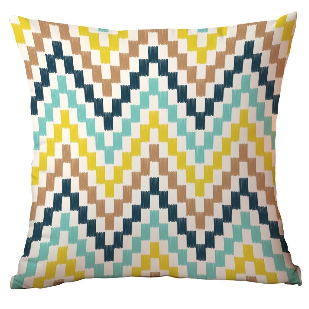 Polyester Colorful Geometric Pillow Case Combination Home Sofa Cushion Pillow Case