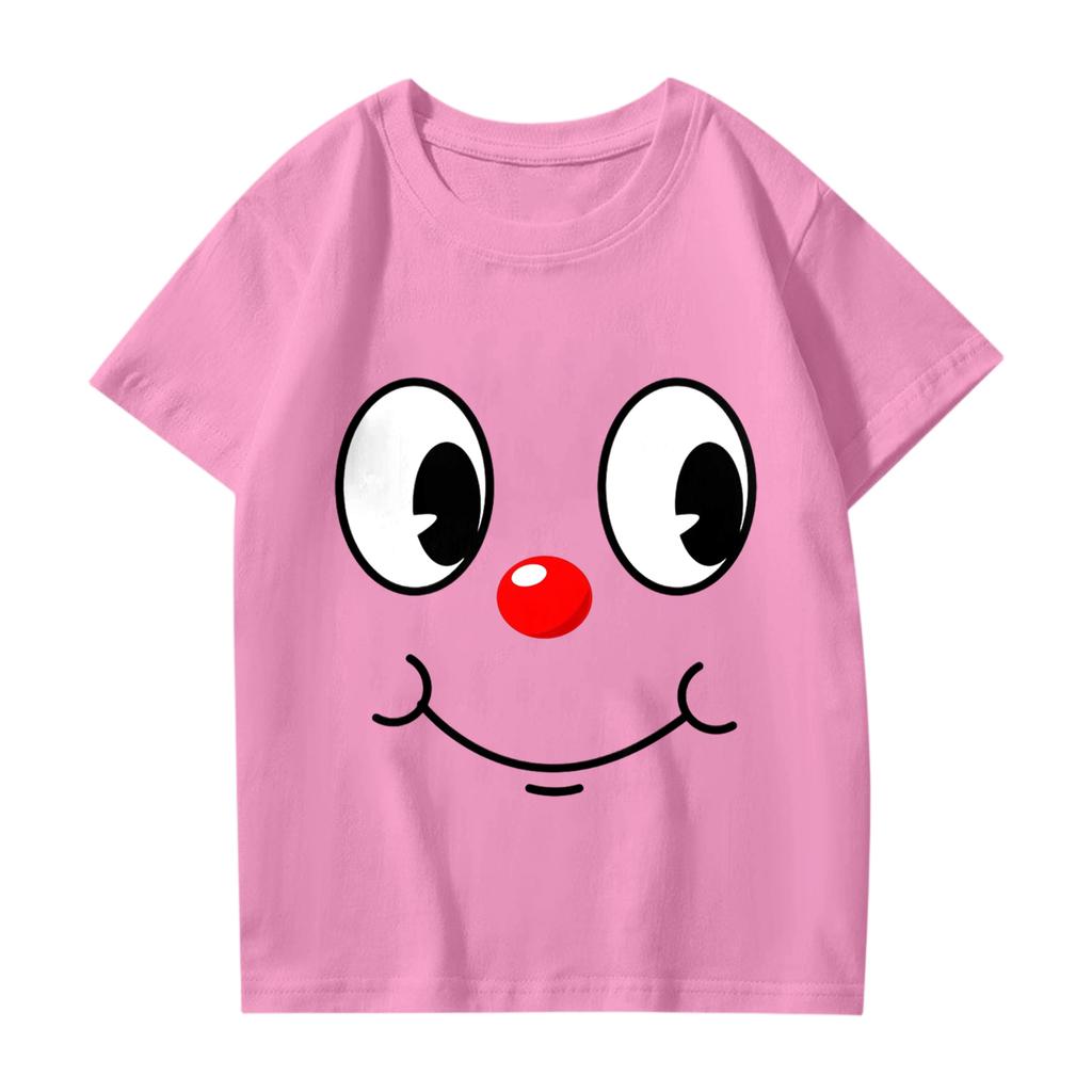 Modische Rundhals-Kurzarm-Arbeitskleidung bedruckte Oberteile für Kinder-Sommeroberteile