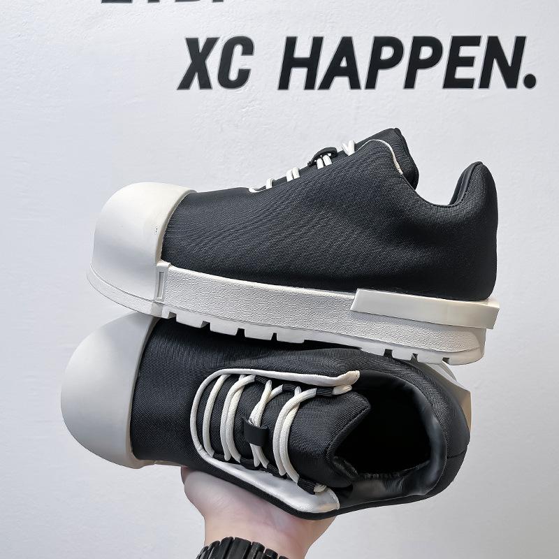 2025 new men's shoes platform casual board shoes increase height trendy shoe leather versatile new men's shoes 3726-A