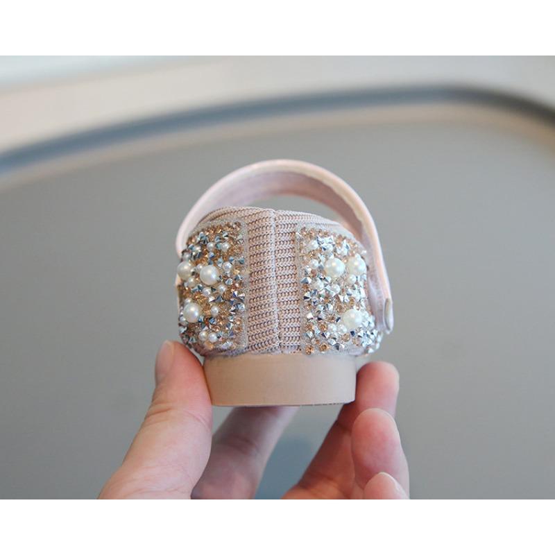 Girls' Princess Style Shoes Children's Dance Shoes with Rhinestones, Bowknot Performance Flats for Toddlers & Girls