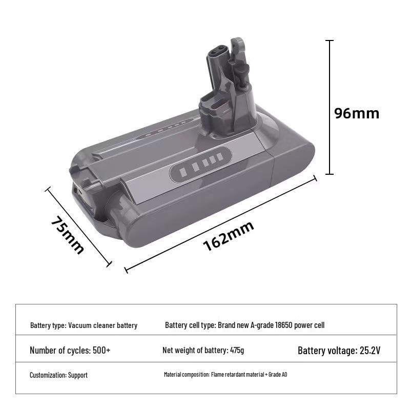 Compatible Accessories for Dyson V10: Battery and Parts for 25.2V Cordless Handheld Vacuum Cleaner