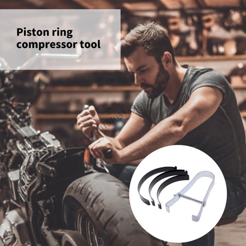 090E Universal Motorcycle Bike Repair Piston Rings Holding Compressor Tool Set 48mm-57mm-70mm 2/4 Strokes