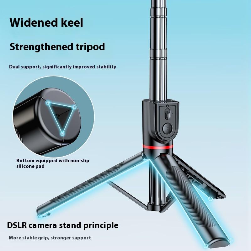Portable Hand-Held Selfie Stick for Mobile Phone Fold Feature 1300mm Extended Length Abs+Stainless Steel Material for Travel