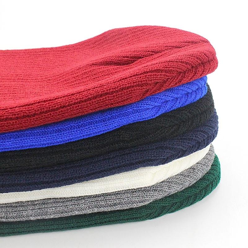Warm Lined Winter Hat Unisex Stretchy Knitted Hat Cold Weather Warm Hat for Running or Casual Wear