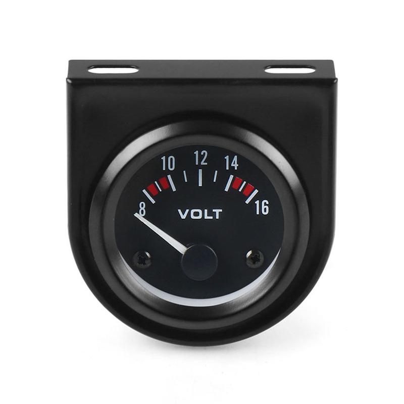 Car 2"52mm Universal Voltmeter 8~16V Volts Gauge White Light Voltage Gauge Car Meter Racing Meter TT101264