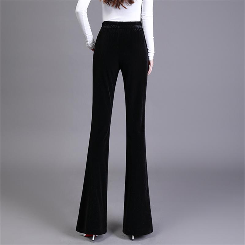 Ženy Podzim Zima Tlusté teplé Teplé Stretch Kalhoty Sametové Legging Flare Kalhoty Tlustý fleece Kalhoty Streč Ležérní Žena