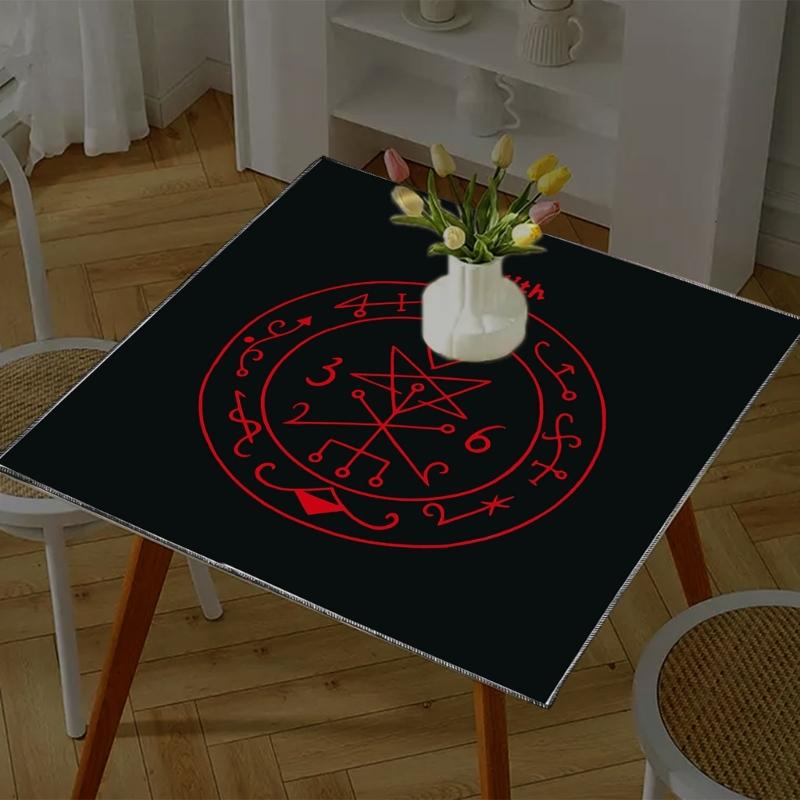 Mysteriöses Symbol Tarotkarten Tischdecke Altartuch Altartuch Wahrsagungen Kartentischdecke Wandteppich Einfach zu verwenden
