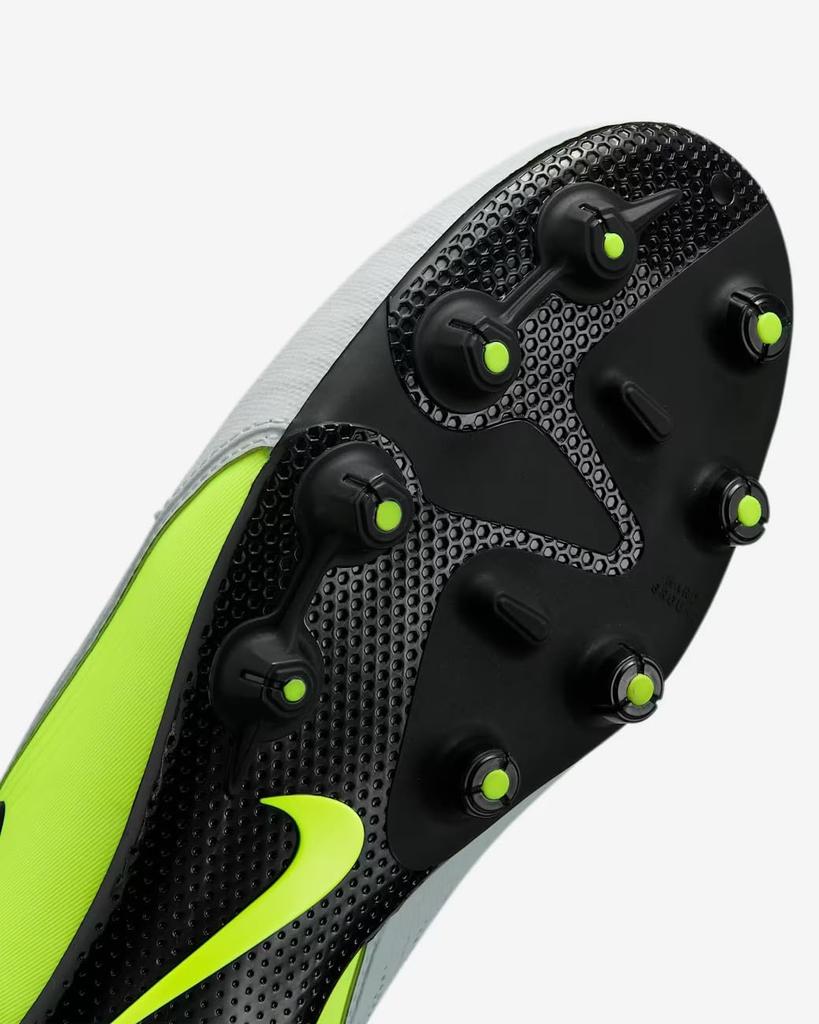 Nike Phantom GX 2 Academy HG Soccer Size Soccer Shoes for Hard Dirt and Artificial Men's Cleats, 27.5cm, Low-Cut, Ground, Turf, Volt/Yellow/Gray,