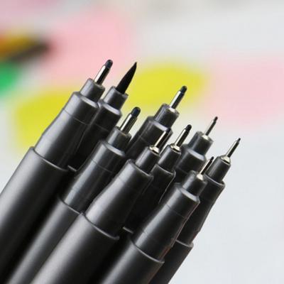 Waterproof Fade Proof Micron PenTip Fine Liner Black Sketch Water Marker Pen for Manga