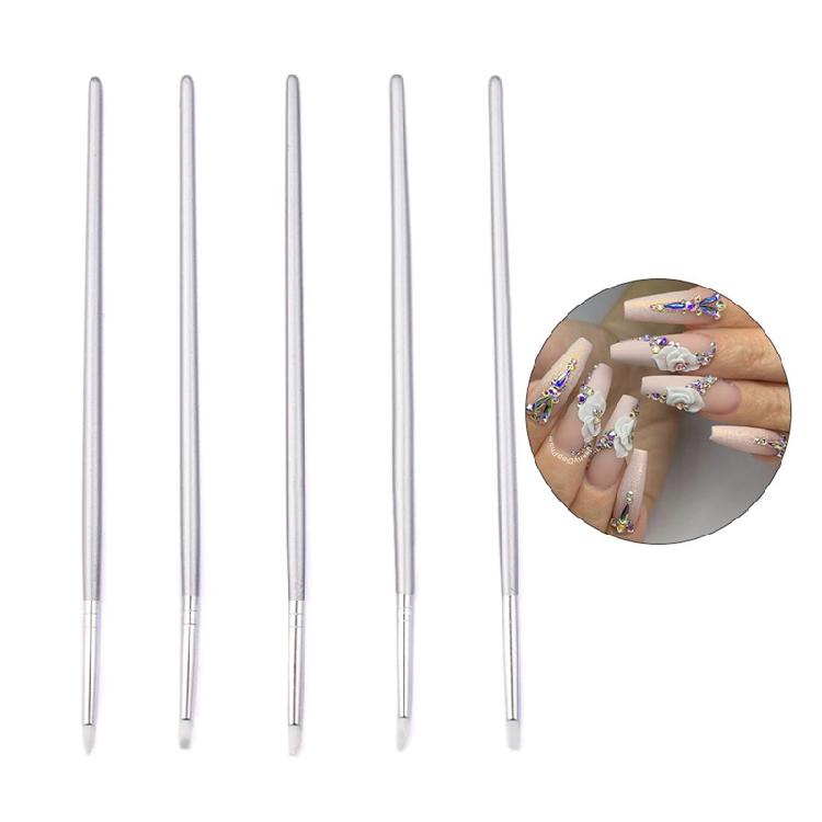 Silicone Paint Gadget with Soft Tip Sculpting Brush for Polymer Pottery Shaping
