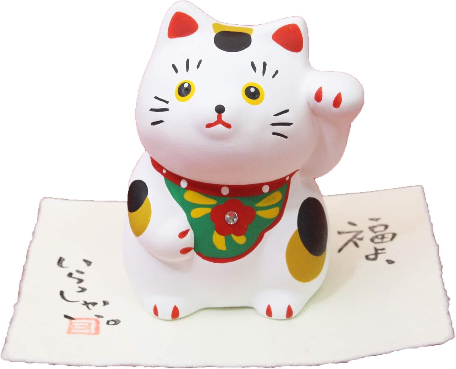 Дом ремесленника Серия народных талисманов Белый Манеки-неко (Lucky Cat) Поделки/Удачный -