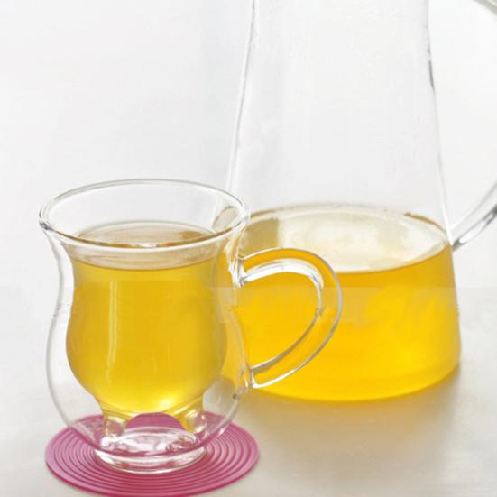 Clean Products Cute Cow Cană de sticlă cu două straturi, Suc de Lapte, Cafea, 250 ml Cană de smântână cu mâner