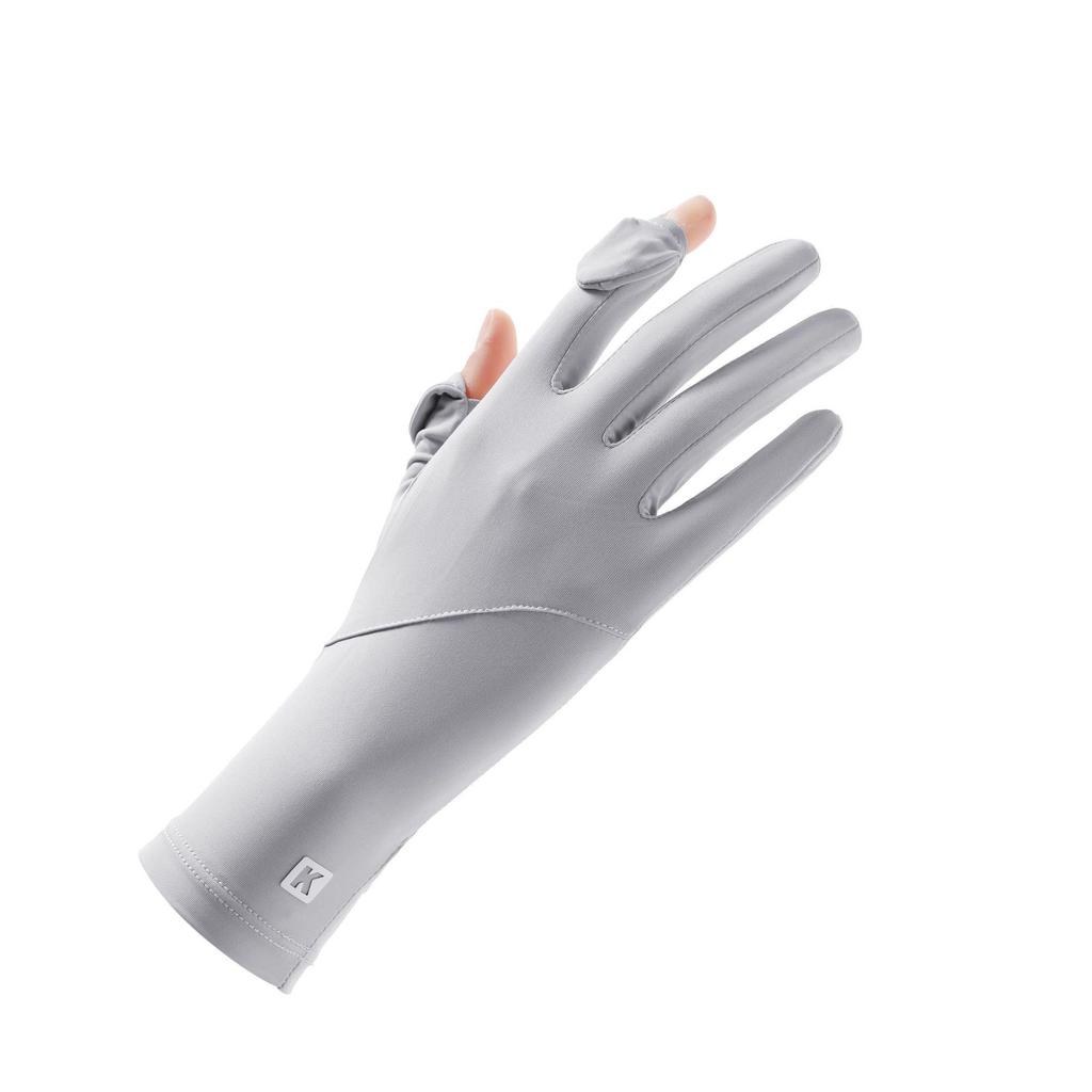 Women's UV Protective Ice Silk Cycling Gloves – Sweat-Absorbent, Breathable, Non-Slip, Flip-Top Sun Protection for Summer