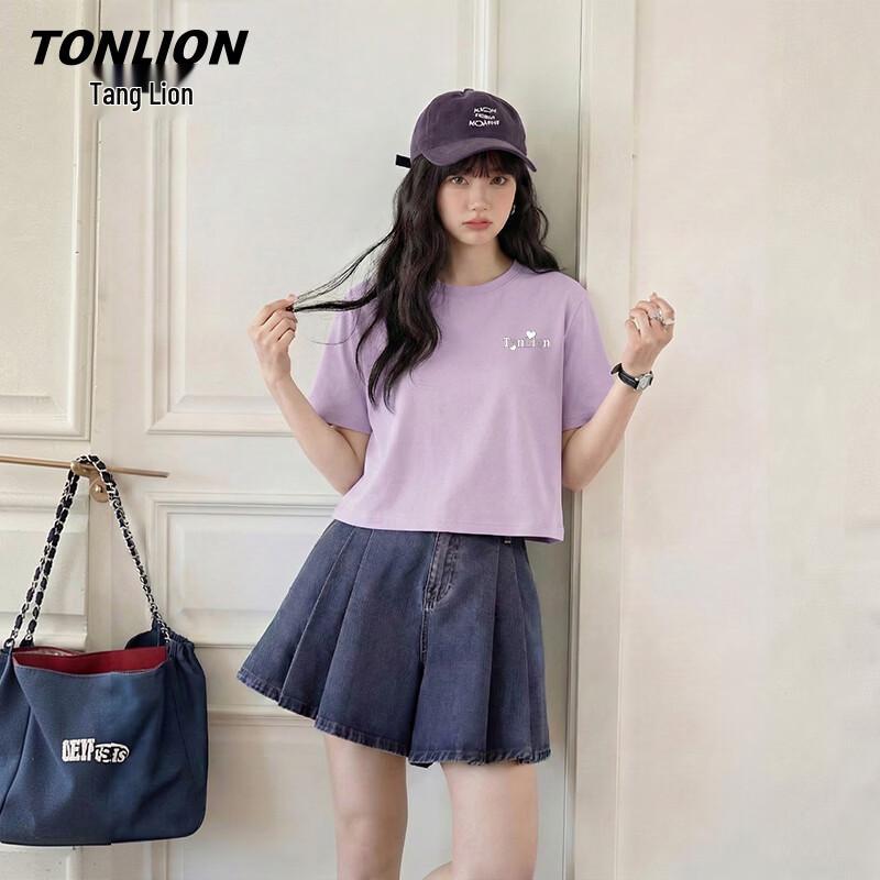 TonLion Women s Pure Cotton Slim Fit T-Shirt XL