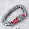 Outdoor Aluminium Alloy D Lock Hammock Backpack Cable   Rock Climbing Carabiner
