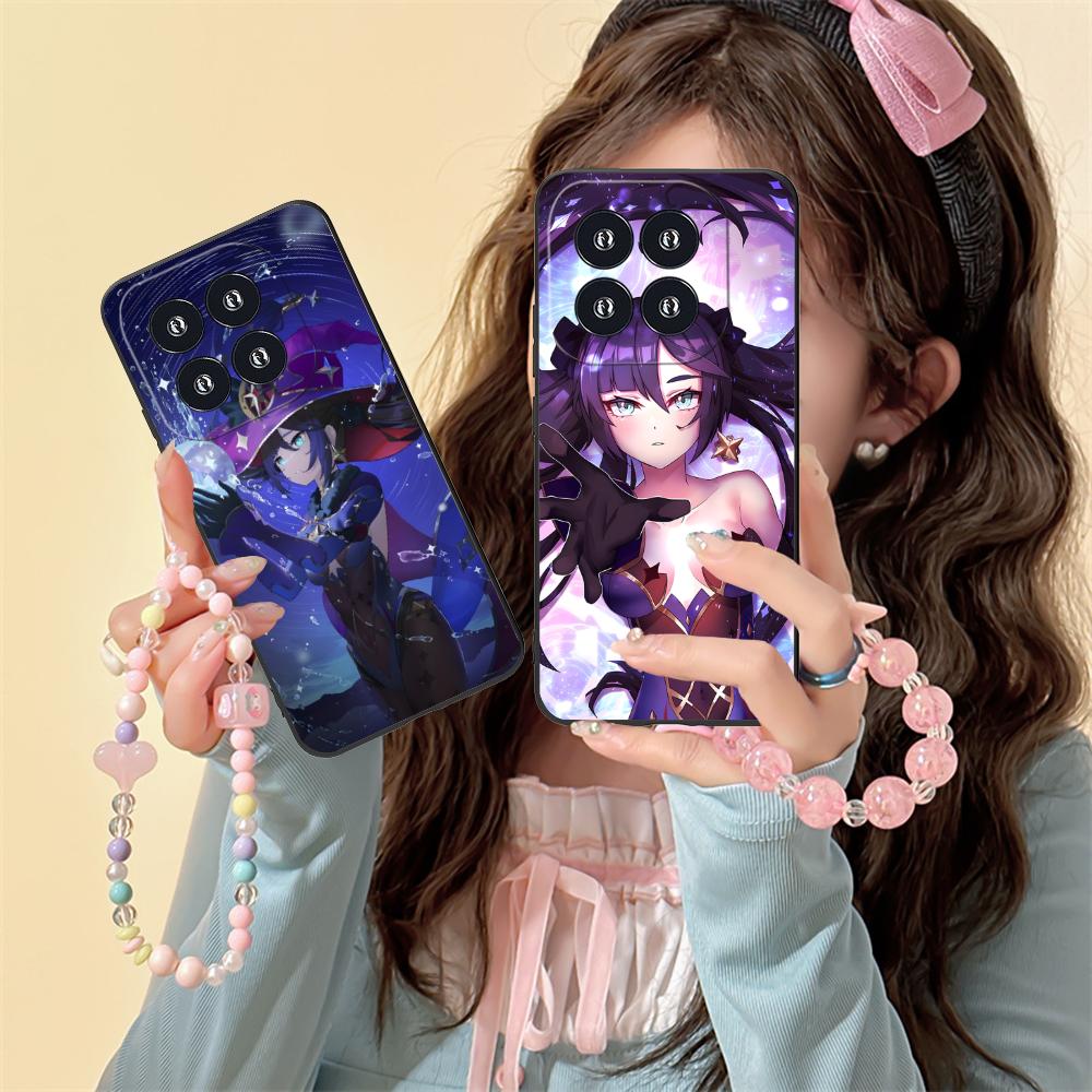 Game GI Mona Matte TPU Mobile Phone Case for Xiaomi 15 14 13 12 Mi 11 T Ultra Lite Pro S X 5G Colorful Printing Cover
