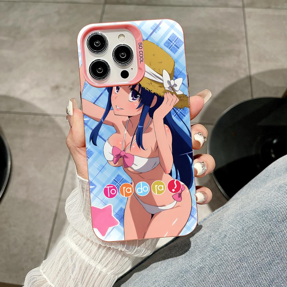 Toradora Kawashima Mobile Phone Case for iPhone 17 16 15 14 13 12 11 X XR XS 8 7 Air Pro Max Plus Translucent Pink Cover