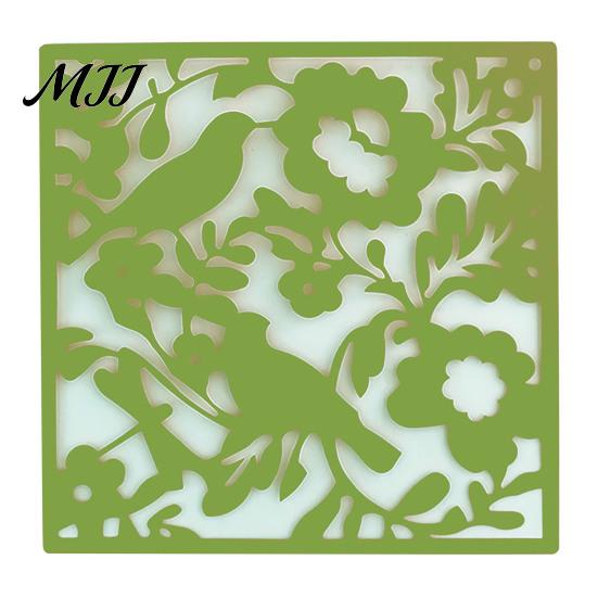 Hanging Partition Panel 5Pcs Room Divider Panel, Hollow Flower Butterfly Bird Wall Screen, Decor Square Decorative for Home Living