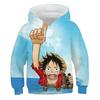 3d Printed Pirate King One Piece Hoodie Lufei Children's Cartoon Hoodie Pullover Long Sleeve Children's Cartoon Street Cool tops