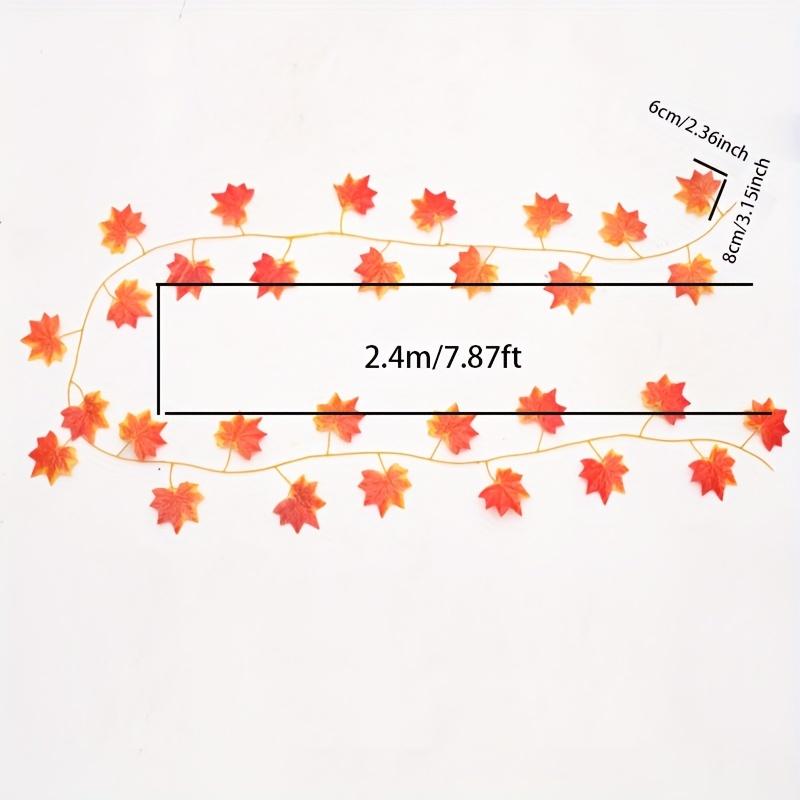 A Single Pack of Autumn Leaf Wreath, Hanging Vine Wreath Made of Artificial Fall Maple Leaves, Perfect for Thanksgiving Decorations for Home, Weddings