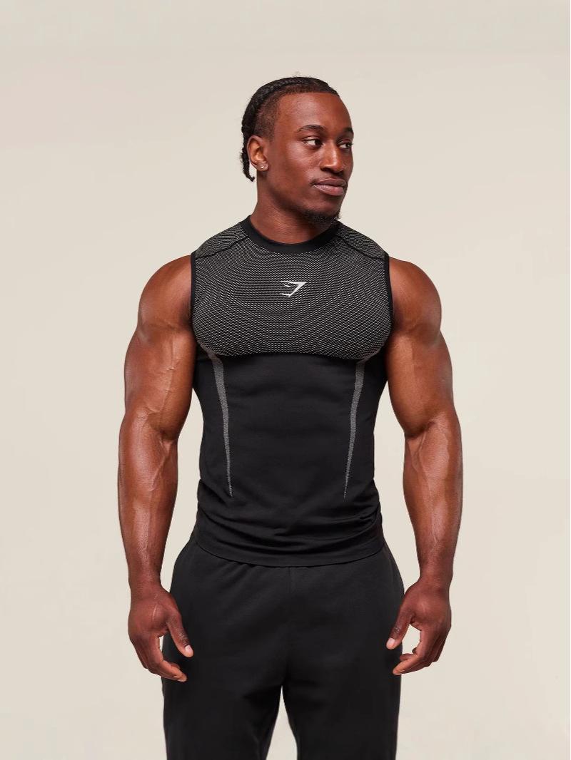 Мужская дышащая жилетка-топ с длинным рукавом Gymshark для бега L