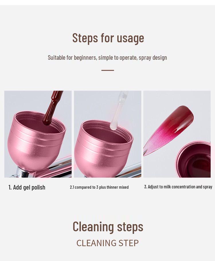 Electric Airbrush Spray Gun Set for Acrylic Paint, Handcrafted Models, and Nail Art