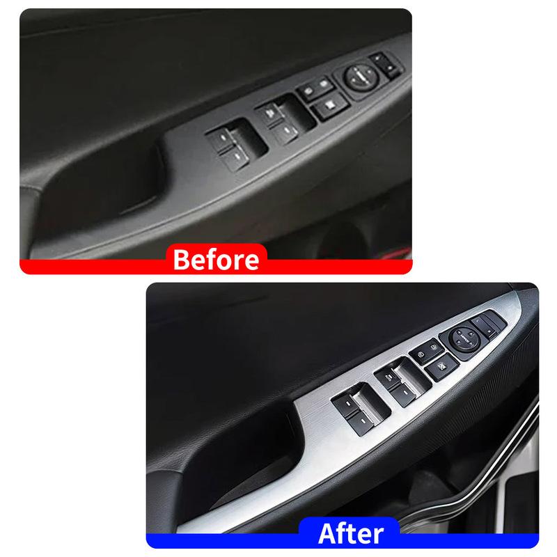 För Hyundai Tucson 2015- Innerdörrhandtag Lässtrålkastare Sätesjustering Fönsterhiss Strömbrytare Knapp Triangelpelare Trim