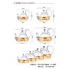 1pc.600ml,750ml,Heat Resistant High Handle Flower Coffee Glass Tea Pot Blooming Glass Teapot Jn