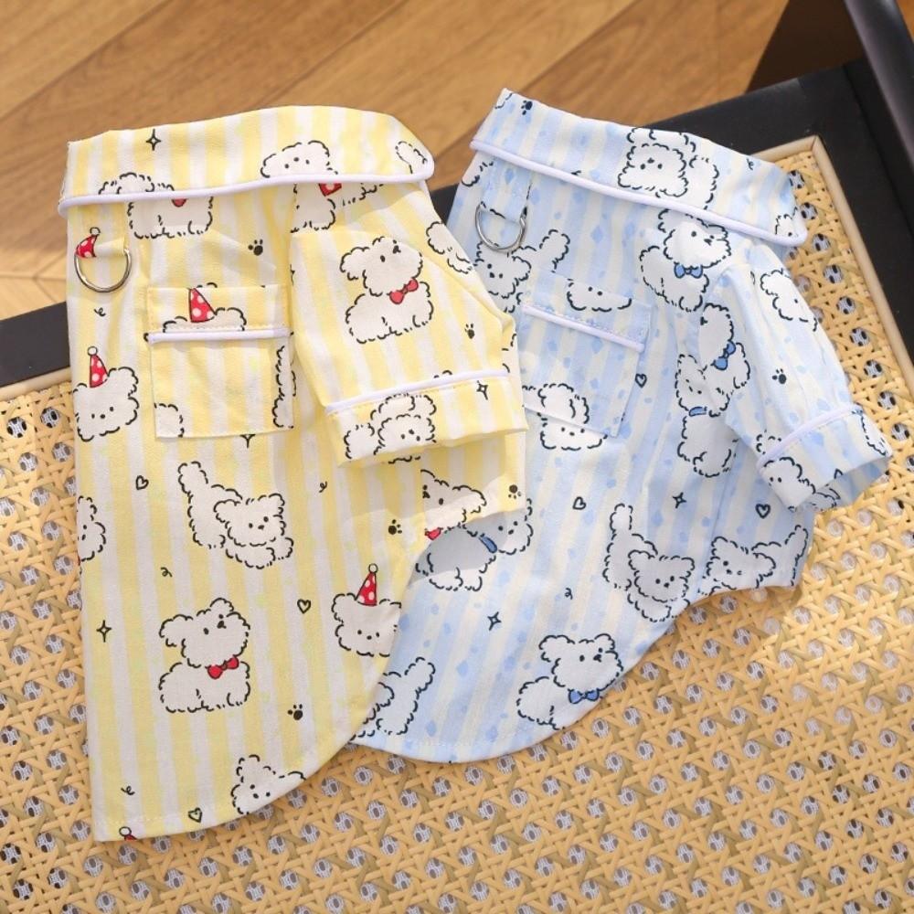 Breathable Puppy Cotton Shirt Cartoon Animal Pattern Dog Pajamas Cute Pet T-shirt  Home Wear