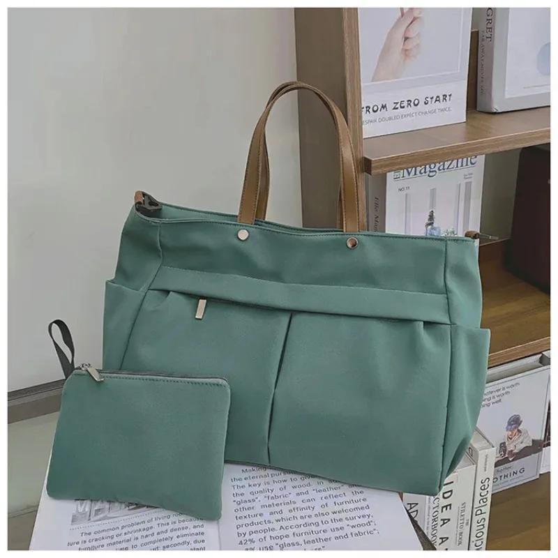 Nylon Tote Bag Women Versatile Crossbody Shoulder Bag Lightweight Student Commuter Purse Everyday Carry On