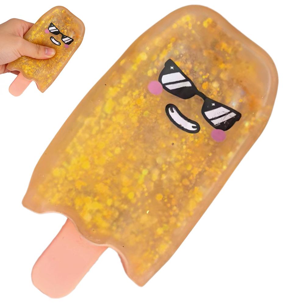 

Squishy Glitter Popsicle Stick Fluffy Ice Cream Fidget Kids Toy Cute Fun Soft Stress Relief Toys Fun Fidget Toy Cute Toy (As shown-27154)-