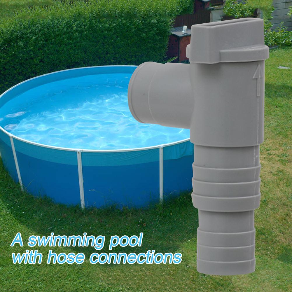 PVC Pool Filter Pump Adapter for 32mm Pipe Hoses Connector 32mm Pool On/Off Plunger Valve Sealed Outdoor Pool Replacement Parts