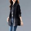 2026 Plus Size Slimming Denim Jacket for Women: Casual Mom Style for Spring & Autumn