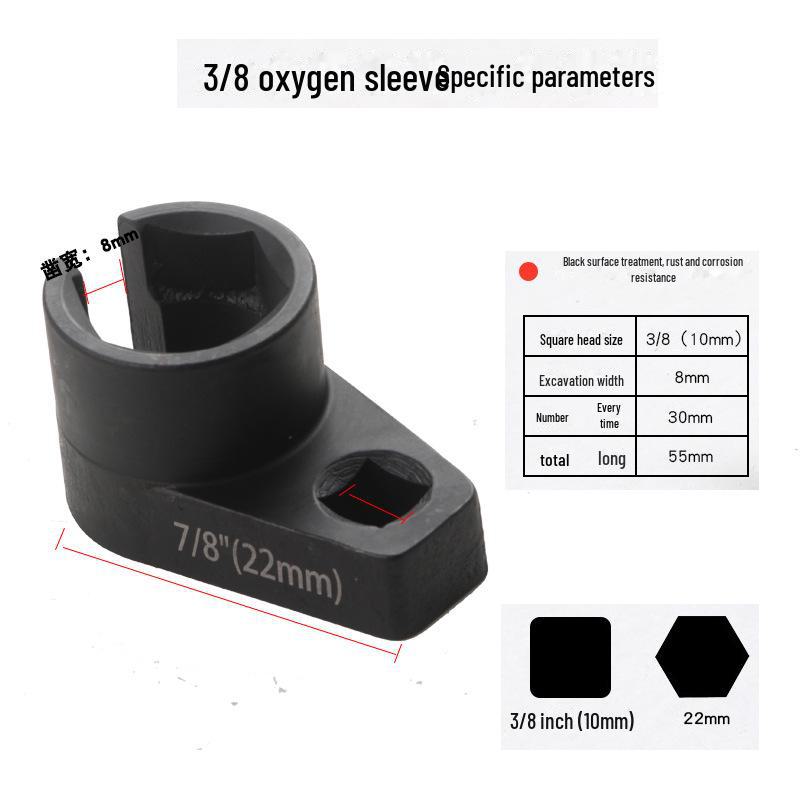 5-Piece 22mm Oxygen Sensor Sleeve Removal Wrench Tool Set