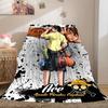 Sanji Anime Puzzle Print Blanket Warm Comfortable Flannel Cover For Bedrooms, Sofas, Beds, Chairs LXR160