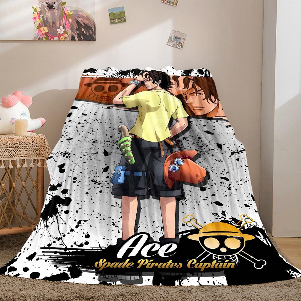 Sanji Anime Puzzle Print Blanket Warm Comfortable Flannel Cover For Bedrooms, Sofas, Beds, Chairs LXR160