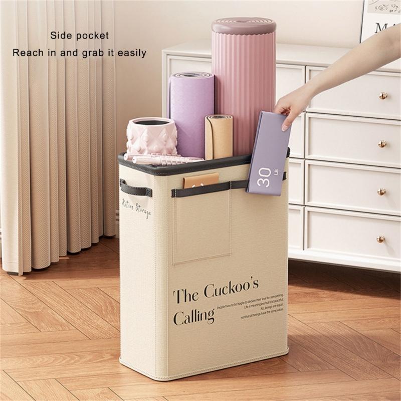 Sturdy Cloth Yoga Mat Holder Foldable Storage Box for Exercise Equipment Organization