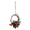 Christmas Hanging Decorative Wreath Handmade Unique Pine Cone Wall Decoration for Birthday Holiday