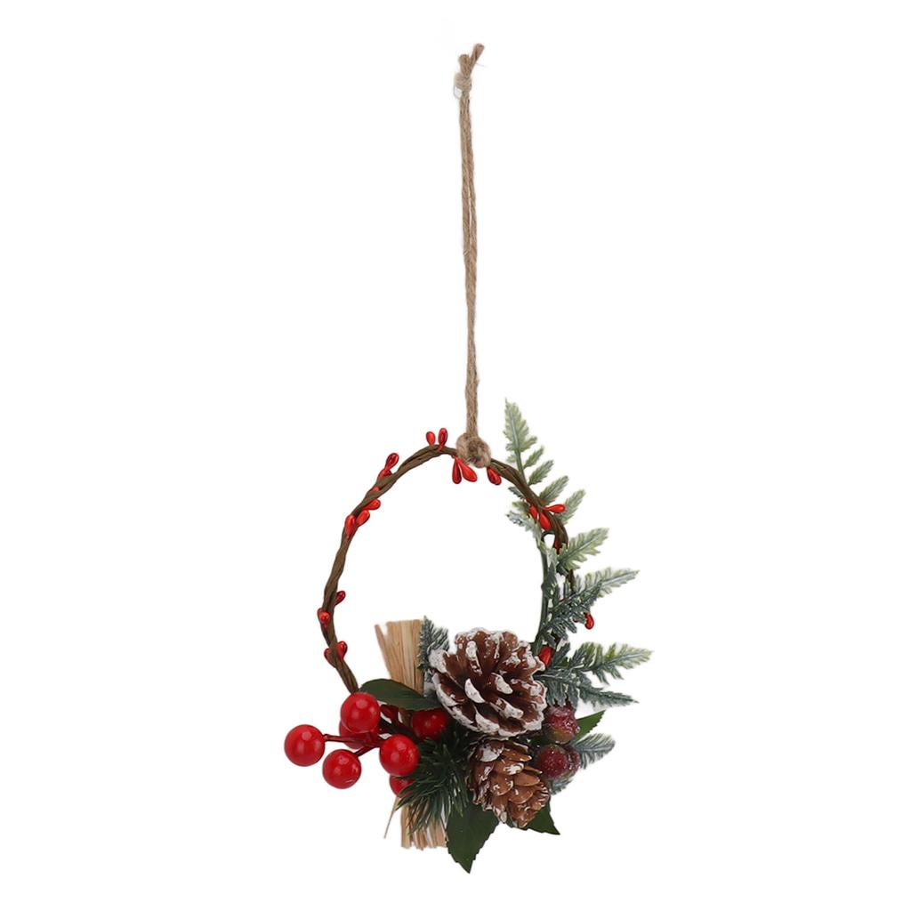 Christmas Hanging Decorative Wreath Handmade Unique Pine Cone Wall Decoration for Birthday Holiday