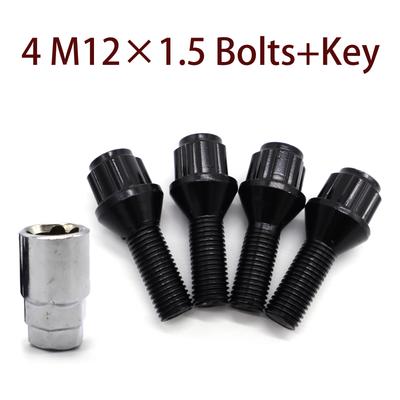 4x Wheel Locking Bolts Nuts Lugs Studs M12x1.5 Hex 19mm 21mm For BMW 1 3 5 7 Series M1 Z3 Z4 Z8 E81 E82 E36 E46 E90 E92 E39 E60